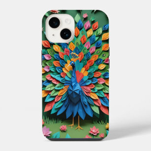 Origami Peacock iPhone 14 Case