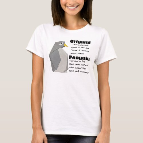 Origami Penguin T_Shirt