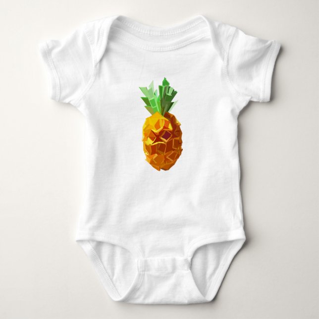 Origami Pineapple Baby Bodysuit (Front)