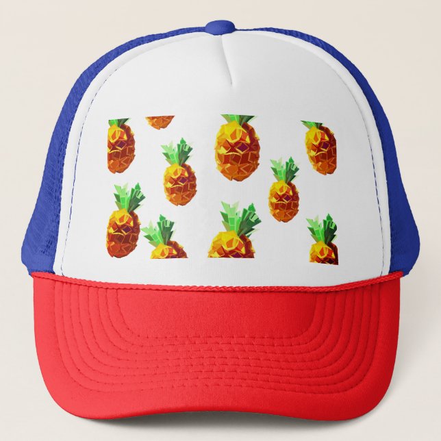 Origami Pineapples Art Trucker Hat (Front)