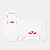 origami red cranes Wedding favor box (Unfolded)