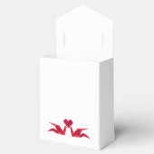 origami red cranes Wedding favor box (Opened)