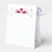 origami red cranes Wedding favor box (Back Side)