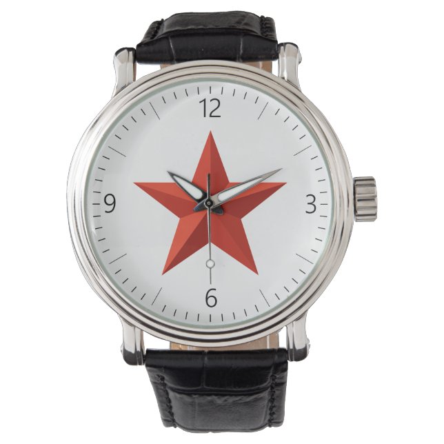 Origami red star watch (Front)