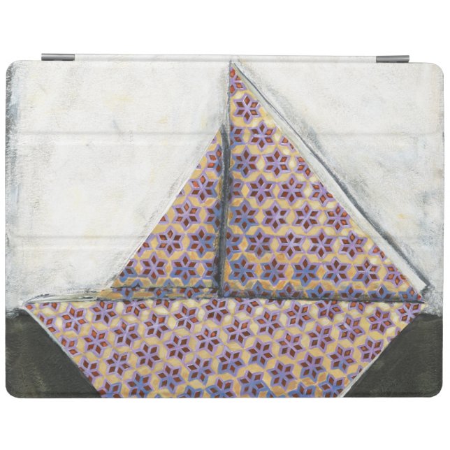 Origami Sailboat on Star Design Paper iPad Smart Cover (Horizontal)