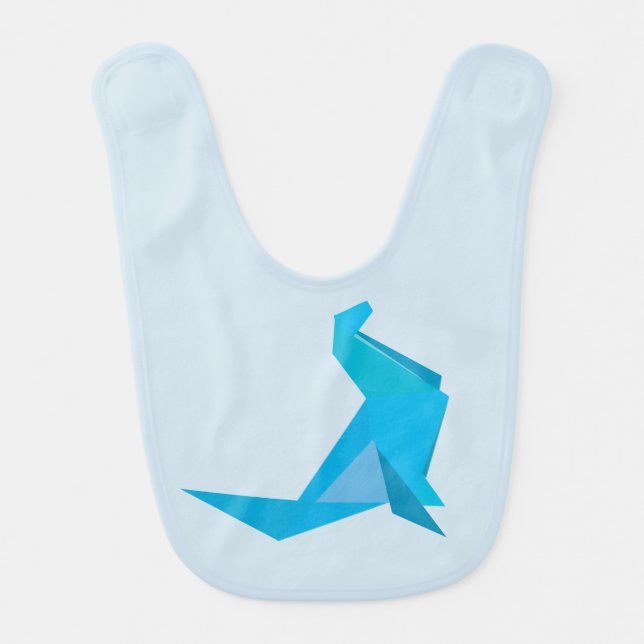 Origami Seal  Summer baby bib (Front)