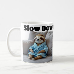 Origami Sloth "Slow Down" Coffee Mug