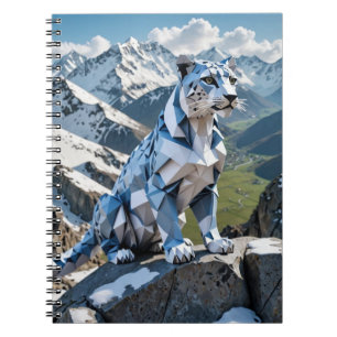 Origami Snow Leapord Back to School Notebook