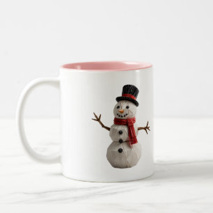 Origami Snowman with Scarf Mug