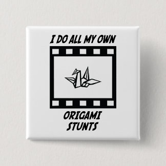 Origami Stunts Pinback Button