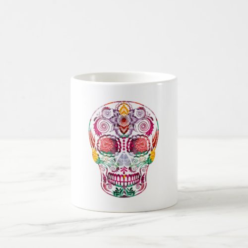 Origami sugar skull day of dead dia de los muertos coffee mug