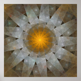 'Origami Sun' Poster
