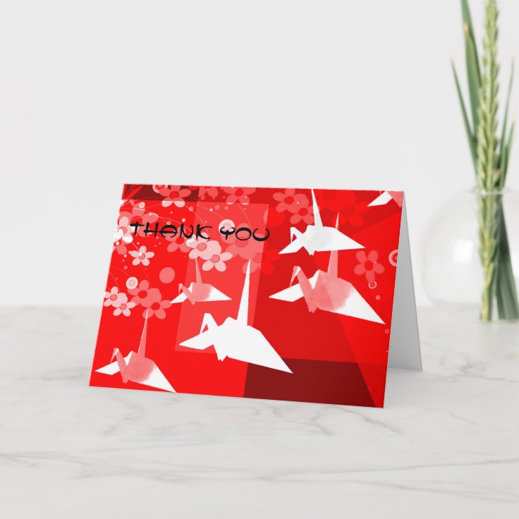 Origami Thank You Card Zazzle