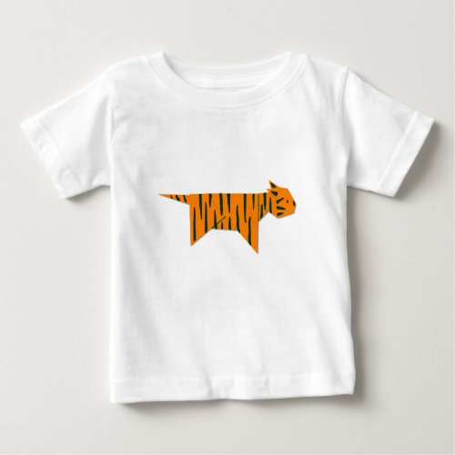 Origami Tiger baby T_shirt