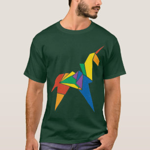 Origami Unicorn Replicant LGBT T-Shirt