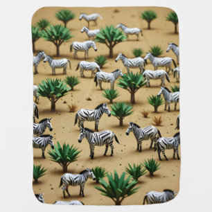 Origami Zebra Baby Blanket