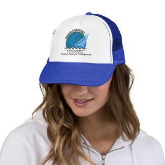 'Origin Charters' Boat Deckhand White/Royal Blue Trucker Hat