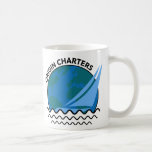 &#39;Origin Charters&#39; Sail Boat Logo / Slogan Classic Coffee Mug