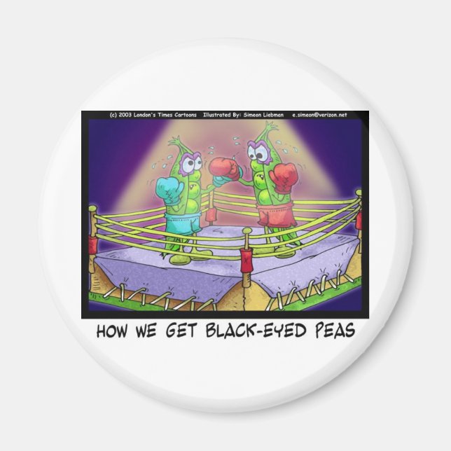 Origin Of Black Eye Peas Funny Boxing Tees/Gifts Magnet (Front)
