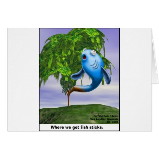 Origin OF Fishsticks Funny Tees & Gifts Cards (Front Horizontal)