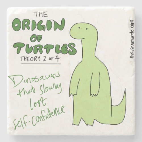 Origin of Turtles Theory 2 Stone Coaster