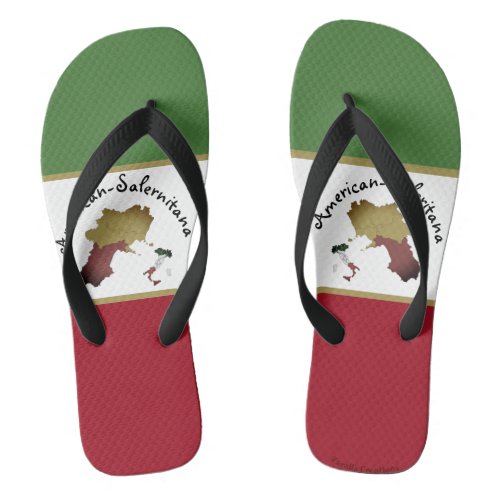 Origin Salernitana Map Italy Flag  Flip Flops