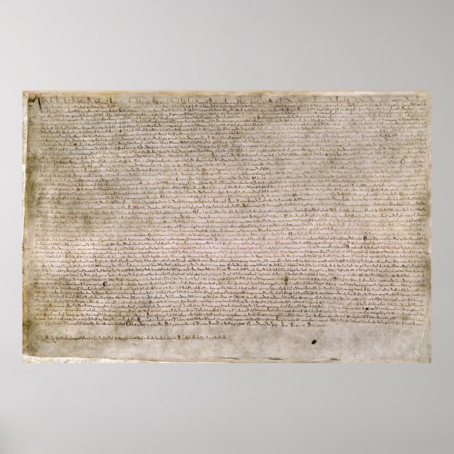 ORIGINAL 1215 Magna Carta British Library Poster (Front)