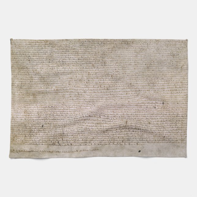 ORIGINAL 1215 Magna Carta British Library Towel (Horizontal)