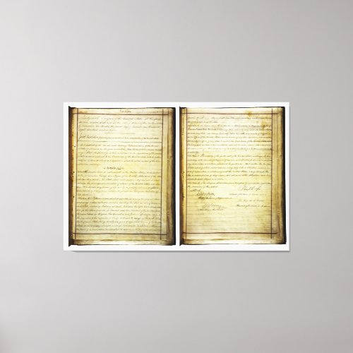 ORIGINAL 14th Amendment US Constitution Canvas Print