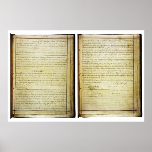 ORIGINAL 14th Amendment US Constitution Poster