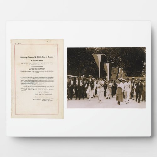 ORIGINAL 19th Amendment US Constitution Plaque