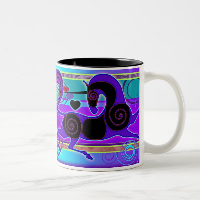 Original 2014 Valentine's Day UNICORN MinkMug Two-Tone Coffee Mug (Right)