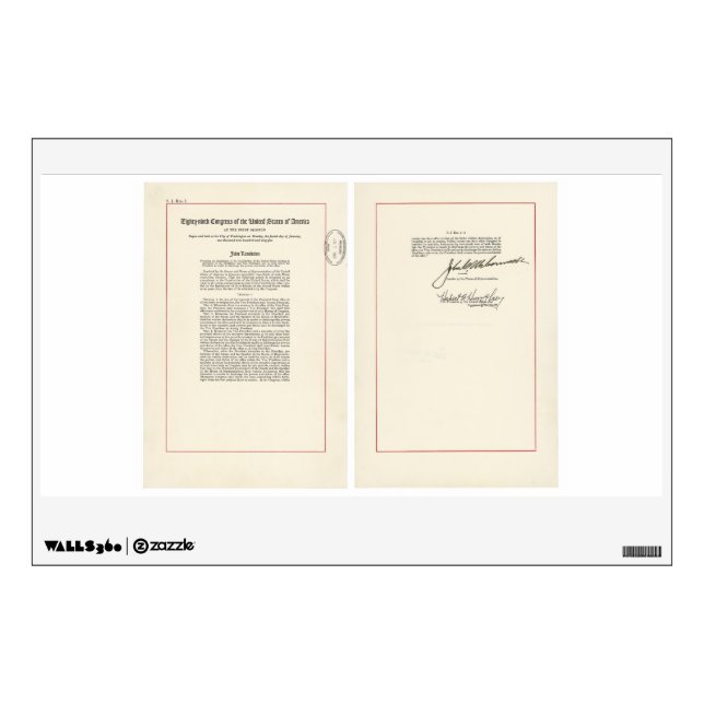 ORIGINAL 25th Amendment U.S. Constitution Wall Sticker (Front)