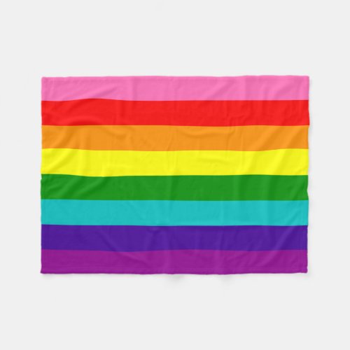 Original 8_Stripe LGBT Gay Pride Rainbow Flag Fleece Blanket