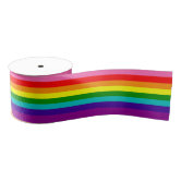 6-8 Stripe LGBT Gay Pride Rainbow Flag Satin Grosgrain Ribbon 10 Yard