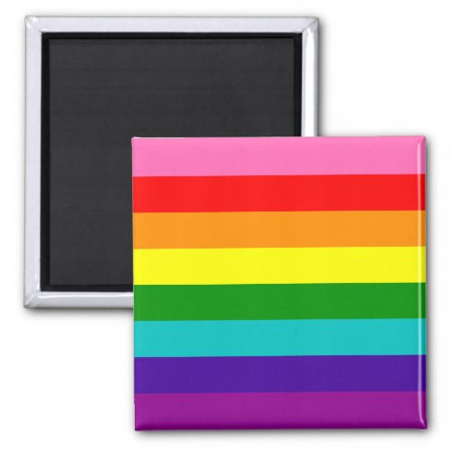 Original 8_Stripe LGBT Gay Pride Rainbow Flag Magnet