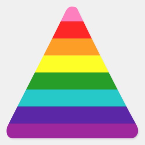 Original 8_Stripe LGBT Gay Pride Rainbow Flag Triangle Sticker