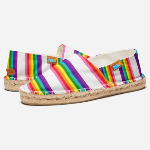 Original 8 Stripes LGBT Rainbow Flag Color Pattern Espadrilles