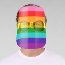 Original 8 Stripes LGBT Rainbow Flag LGBTQ Face Shield