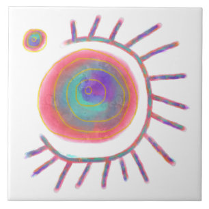 Original Abstract Art Ceramic Tile