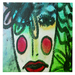 Original Abstract Art Ceramic Tile