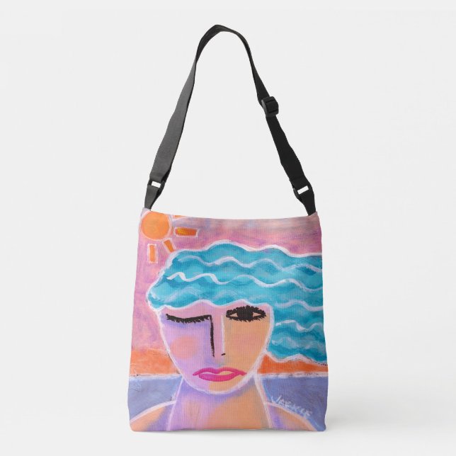 Original Abstract Art Crossbody Bag (Back)