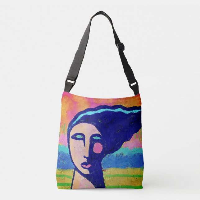 Original Abstract Art Crossbody Bag (Front)