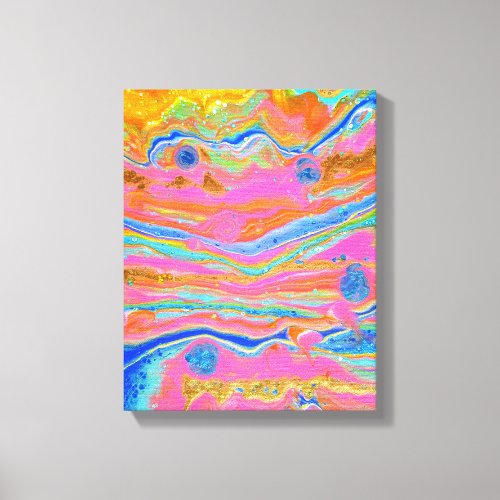 Original abstract art Flow of the Cosmos Canvas Print