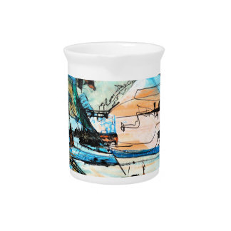 Original Abstract Art Mug Beverage Pitcher