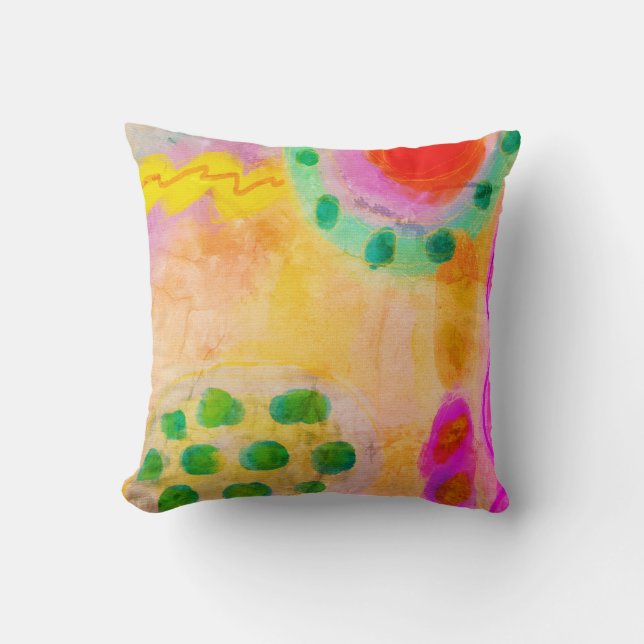 Original Abstract Art Throw Pillow (Front)