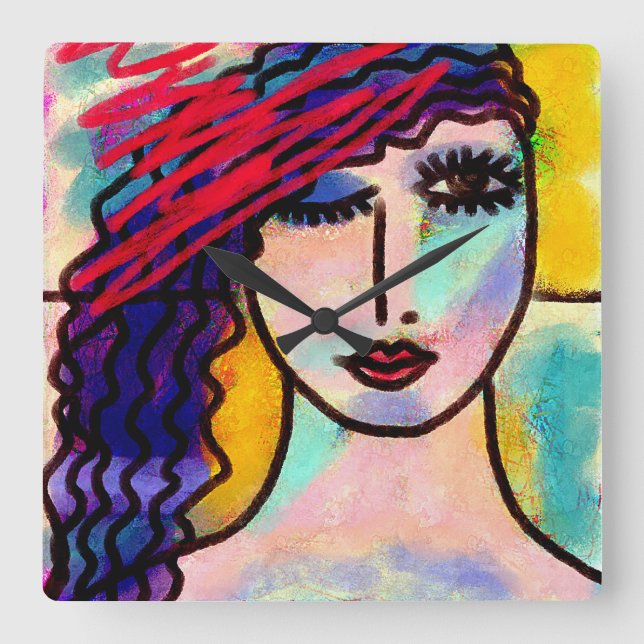 Original Abstract Art Wall Clock (Front)