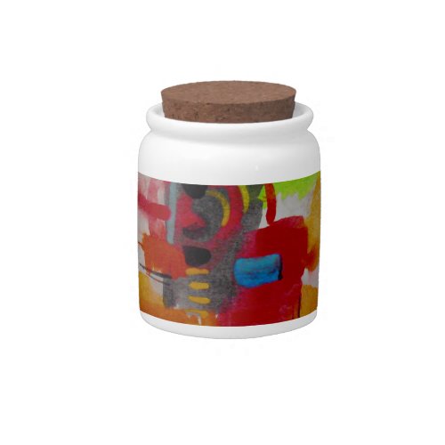 Original Abstract Artwork Candy Jar