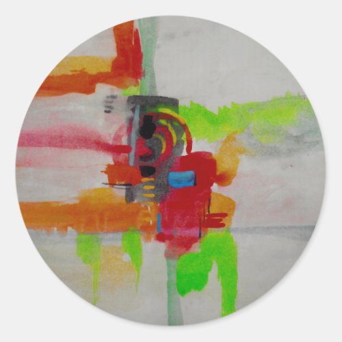 Original Abstract Artwork Classic Round Sticker