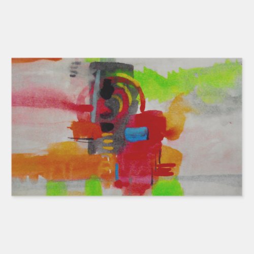 Original Abstract Artwork Rectangular Sticker